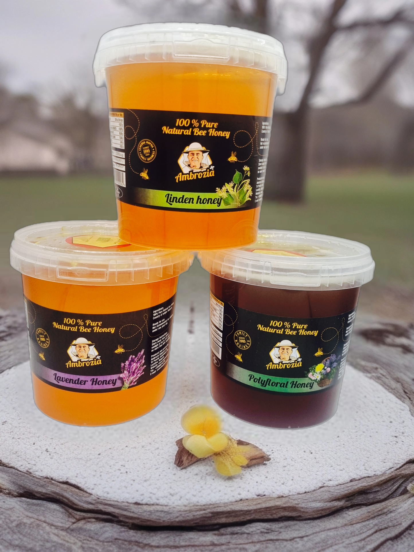100% PURE ORGANIC HONEY 4.5KG MIX./1.5KH POLIFLOR,1.5KG LAVENDER, 1.5KG LINDEN /