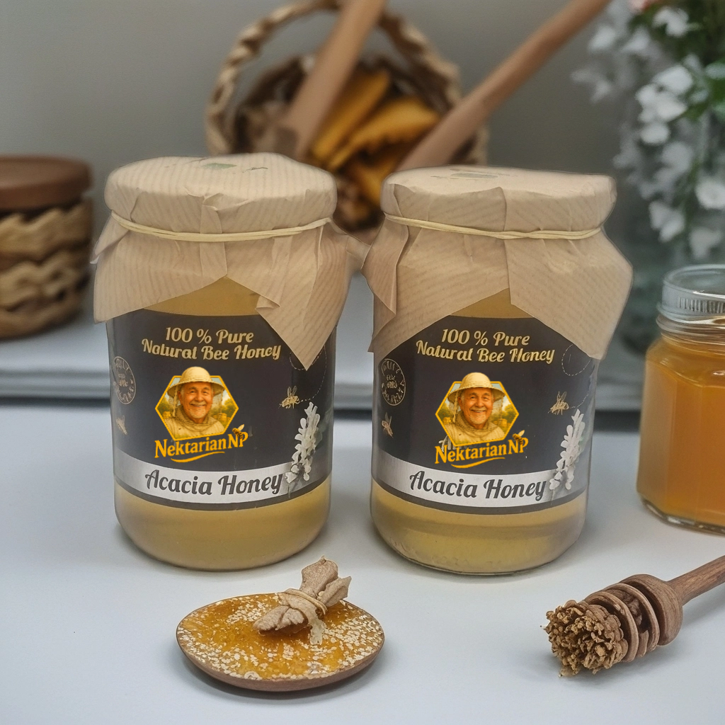 ACACIA HONEY 1 KG.( 2 x 0.5kg.) NEW HARVEST 2025