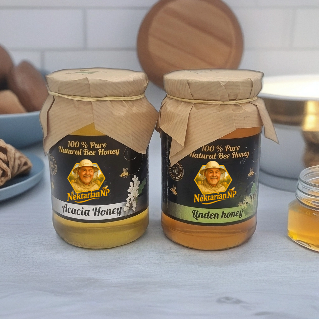 ACACIA HONEY and LINDEN HONEY MIXED 1KG (1x0.5kg Acacia 1×0.500kg.linden)
