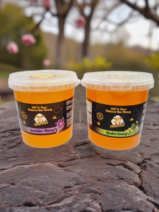 100% PURE ORGANIC HONEY 3KG. MIX/1.5KG LAVENDER, 1.5KG LINDEN /