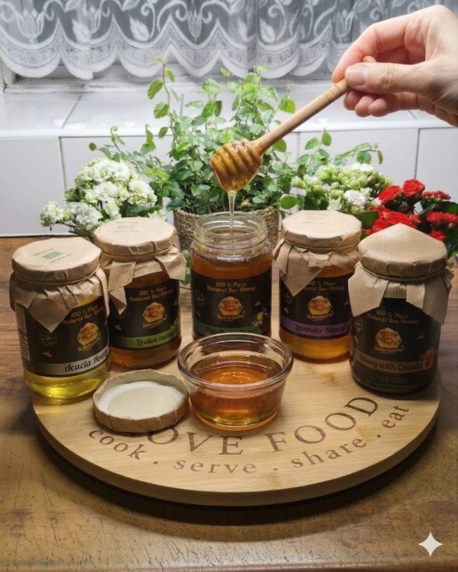 ACACIA HONEY and LINDEN HONEY MIXED 1KG (1x0.5kg Acacia 1×0.500kg.linden)
