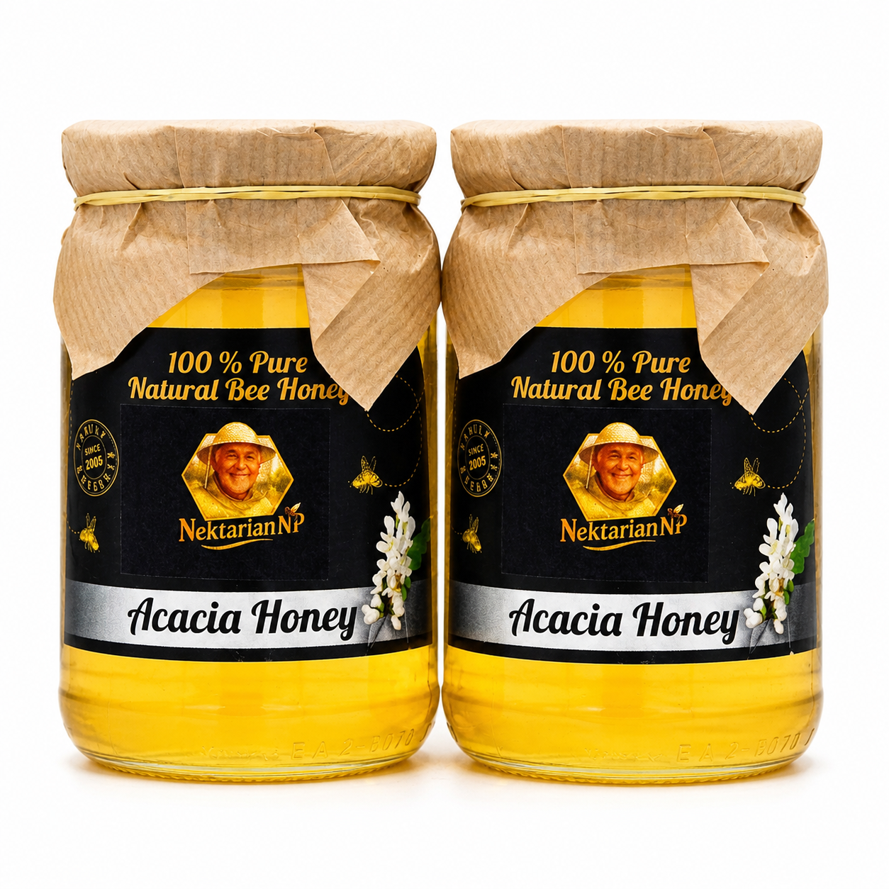 ACACIA HONEY 1 KG.( 2 x 0.5kg.) NEW HARVEST 2025