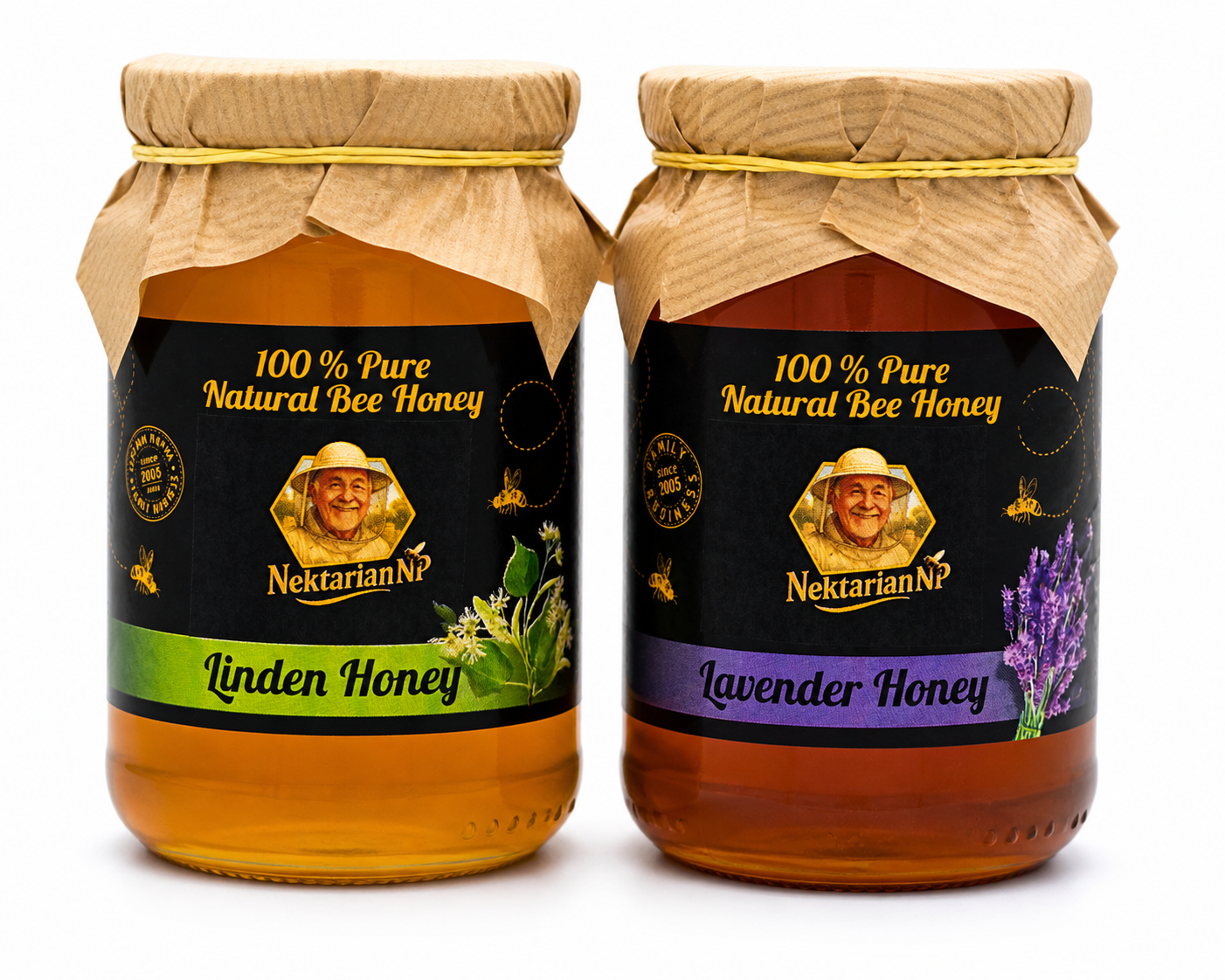 LINDEN HONEY and LAVENDER HONEY MIXED 1KG (1x0.5kg Linden 1×0.500kg.lavende)