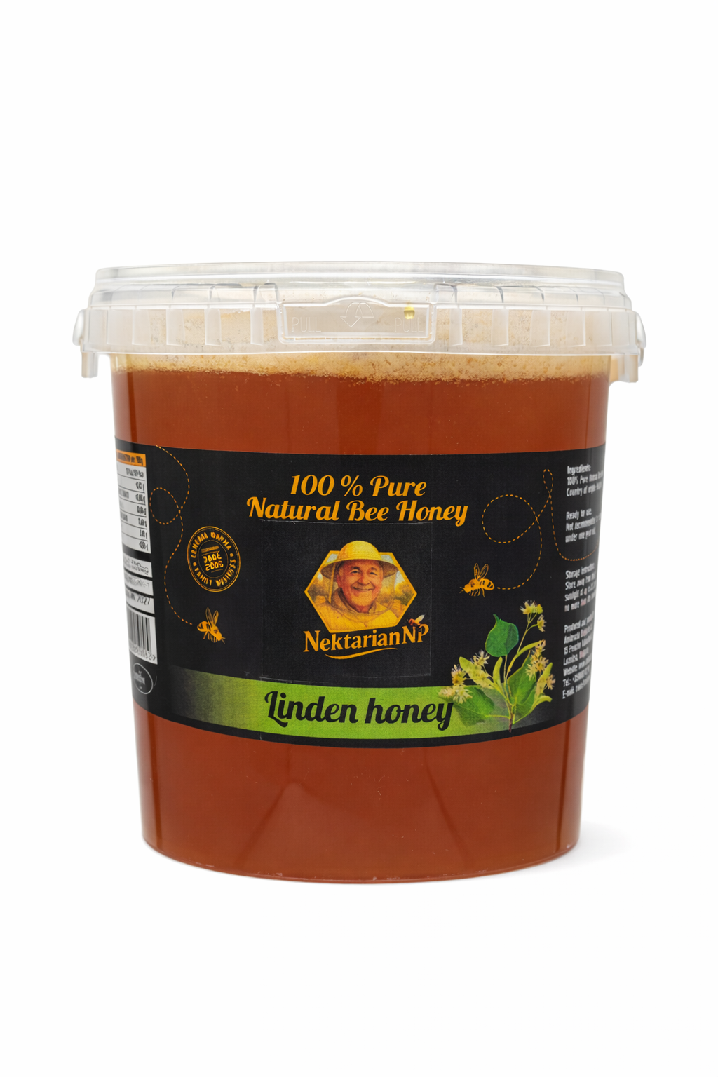100%PUŔE LINDEN HONEY 1.5 kg.