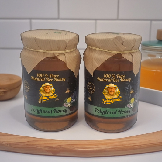 100% PURE HONEY1 Kg. (2x0.5 Kg Glass Jars) NEW HARVEST 2025