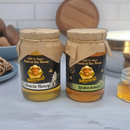 ACACIA HONEY and LINDEN HONEY MIXED 1KG (1x0.5kg Acacia 1×0.500kg.linden)