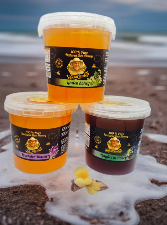 (1.5kg. Lavender and 1.5kg. Linden honey and 1.5 kg Polifloral honey)