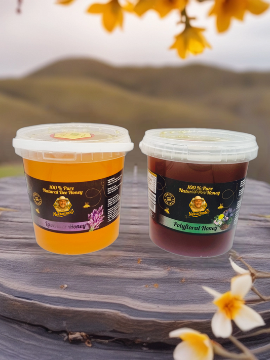 RAW ORGANIC HONEY 3kg MIXED(1.5kg. Lavender honey and 1.5 kg Polifloral honey)