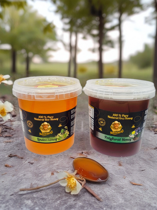 100% PURE HONEY 3kg MIXED(1.5kg. Linden honey and 1.5 kg Polifloral honey)