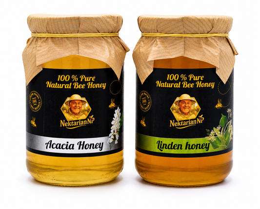 ACACIA HONEY and LINDEN HONEY MIXED 1KG (1x0.5kg Acacia 1×0.500kg.linden)