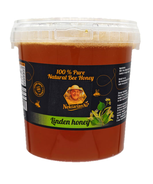 100%PUŔE LINDEN HONEY 1.5 kg.