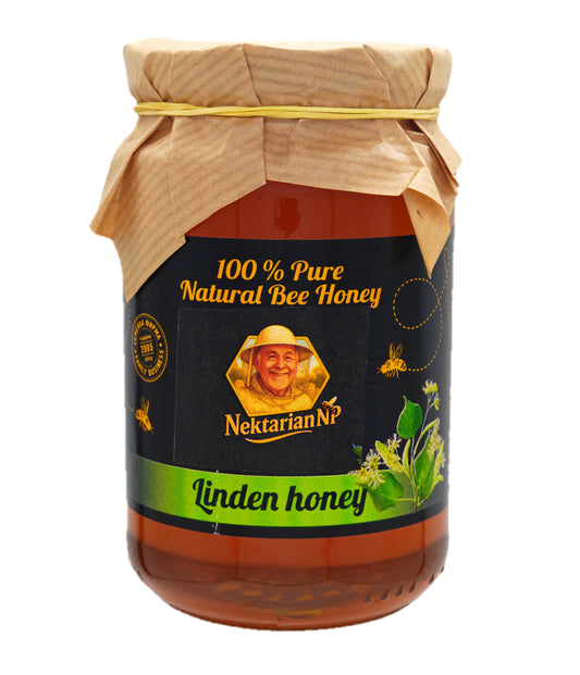 100%PURE LINDEN HONEY 1kg. (2x0,5kg jars)
