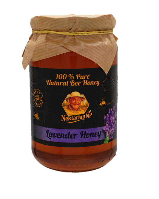 100% PURE ORGANIC HONEY 1.kg. ( 2x0.5kg Glass Jars ) Lavender Honey
